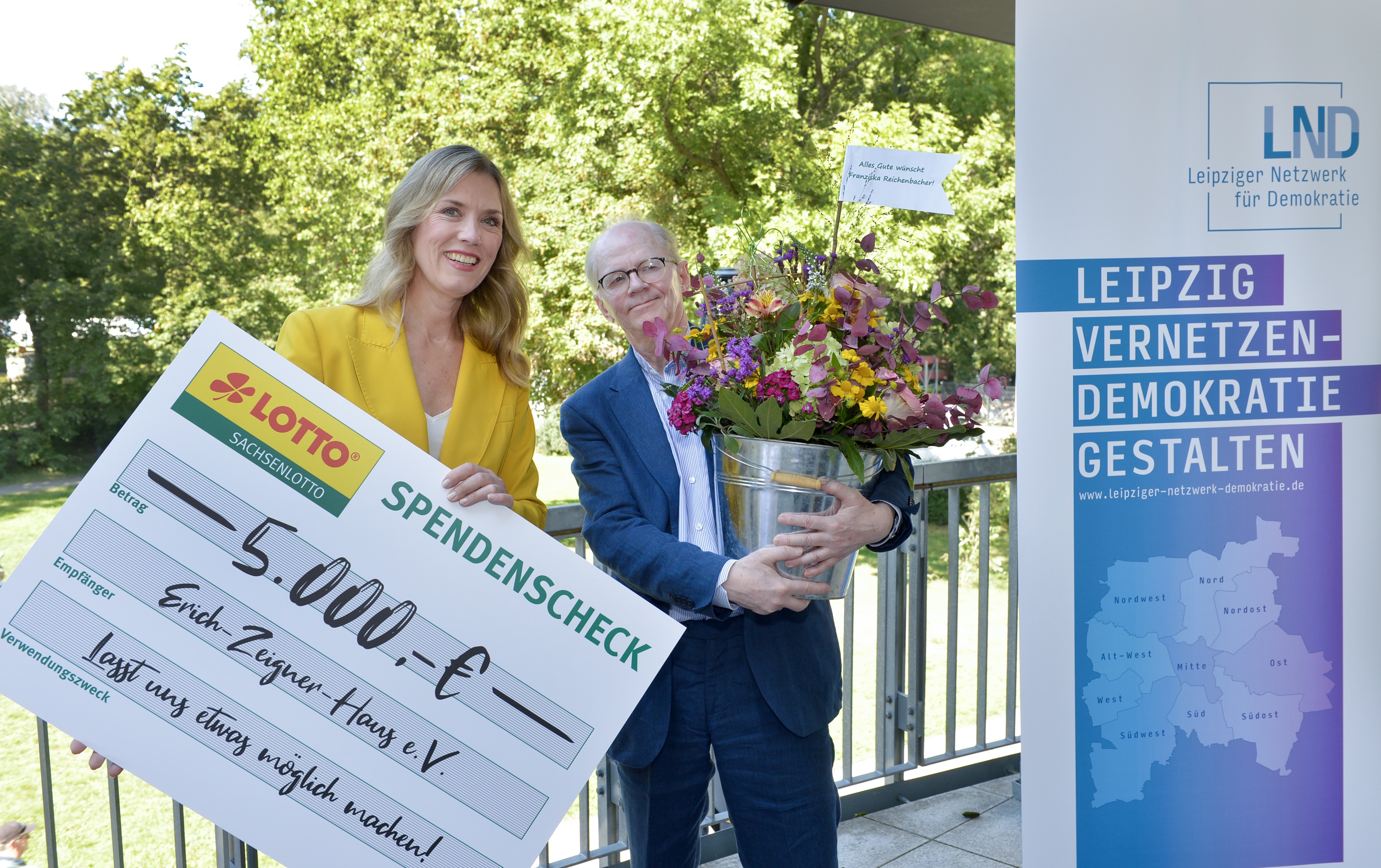 Die ARD Lottofee bringt dem Verein Erich-Zeigner-Haus e.V. in Leipzig Glück