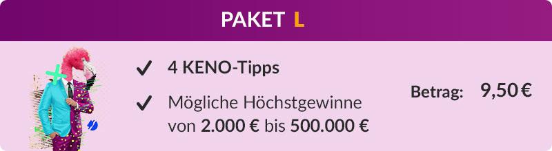 KENO-Paket L mit Gewinnen bis zu 500.000 €