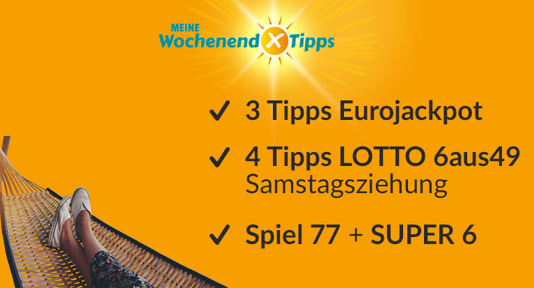 LOTTO 6aus49, Eurojackpot, Spiel 77 und SUPER 6 einfach als Paket online spielen und am Wochenende bei allen Ziehungen dabei sein